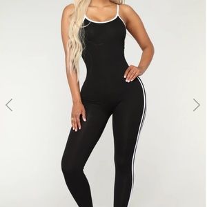 Fashion Nova Post Gym Selfie Jumpsuit Catsuit Sz S
